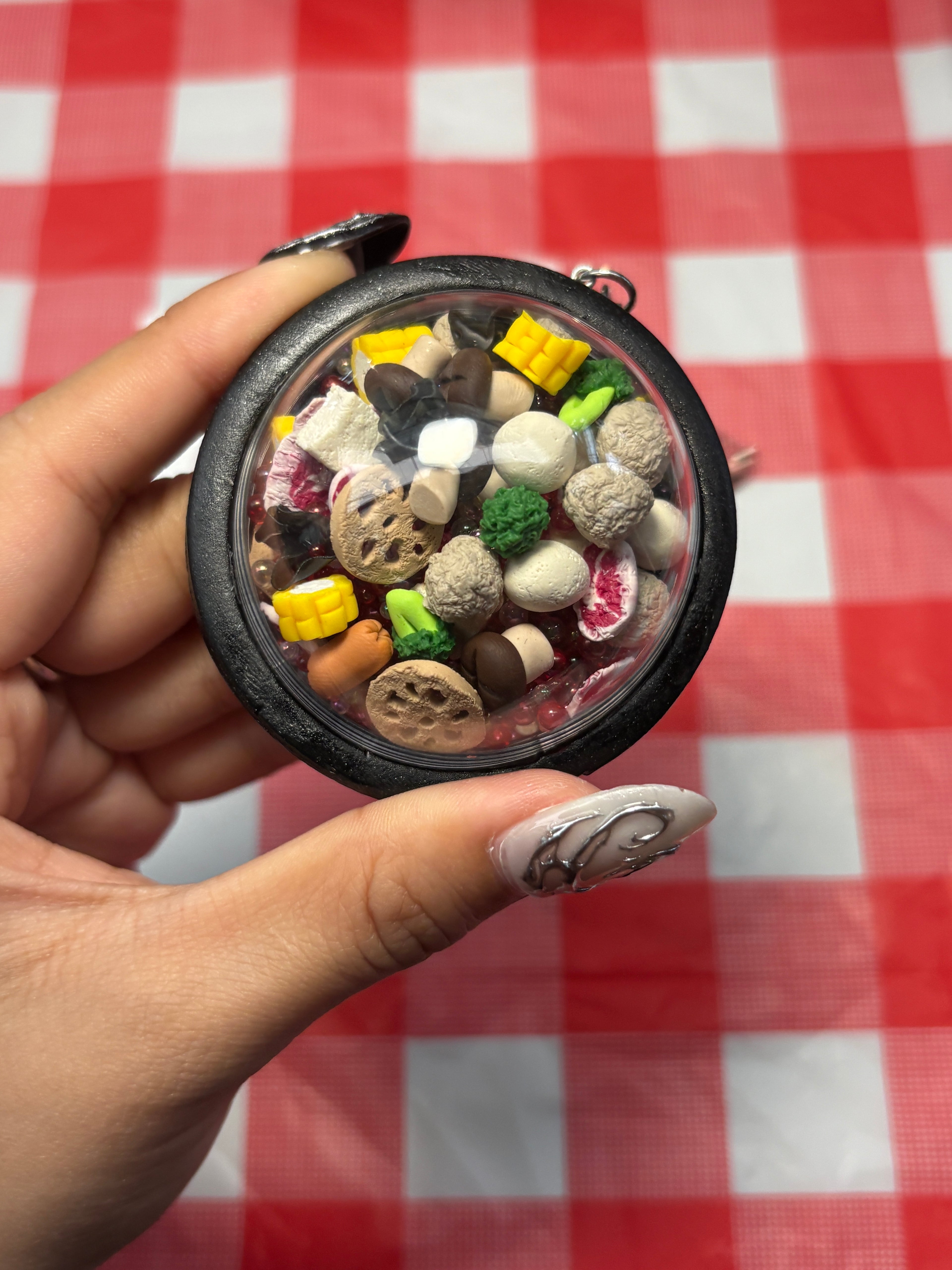 DIY hotpot shaker keychain